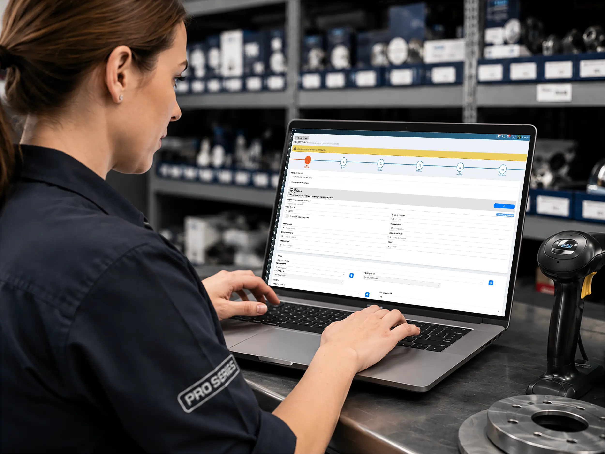 Registro de productos para mejorar reportes de inventario en talleres