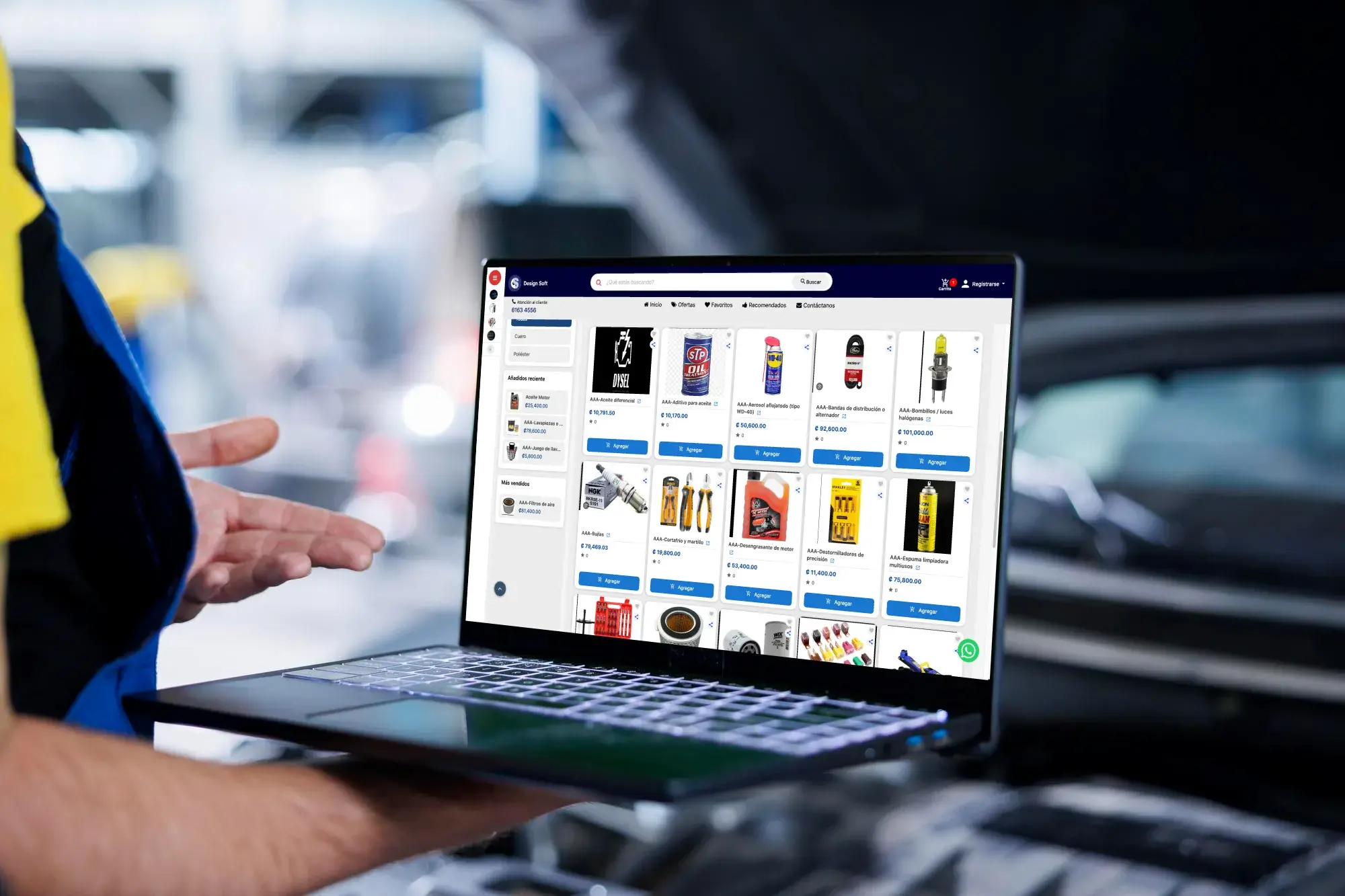 Tienda en línea conectada con inventario de llantas