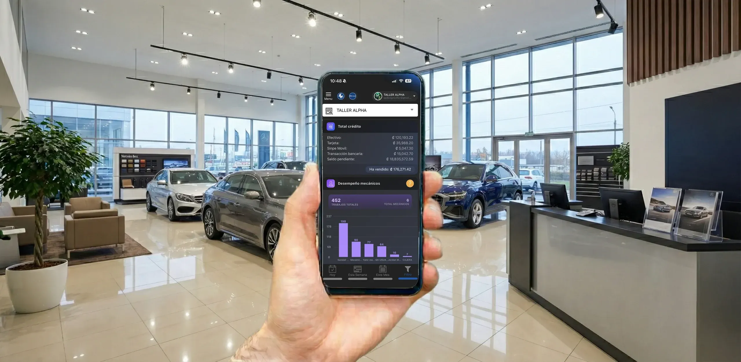 Software para concesionarios con ventas, inventario de vehículos y gestión comercial