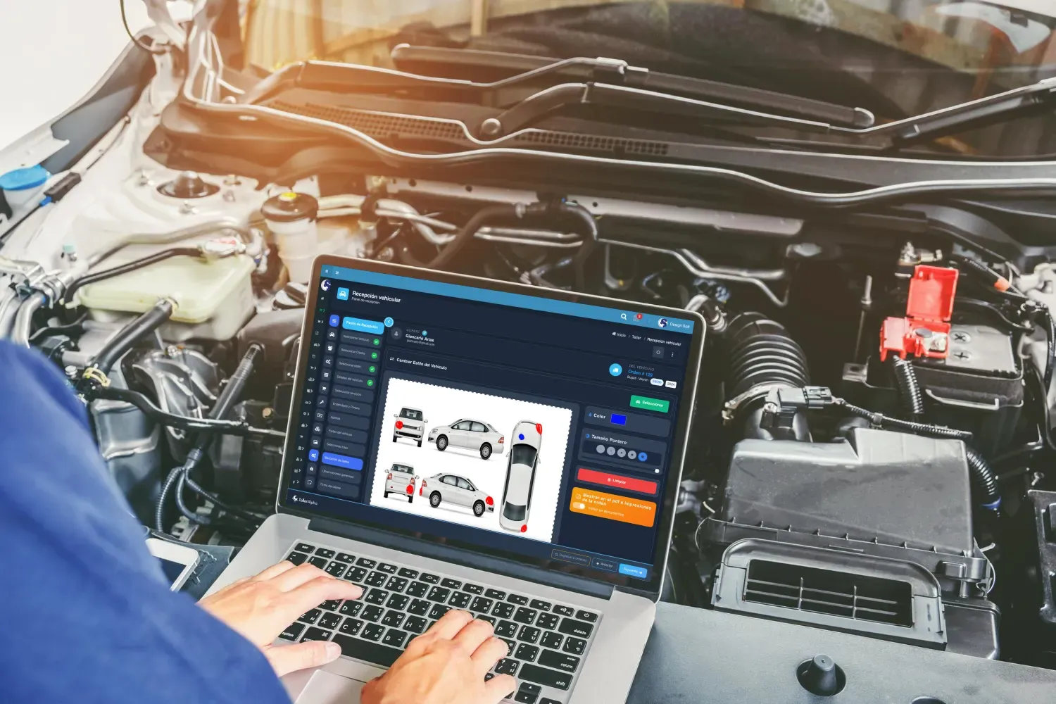 Software de recepción vehicular para talleres mecánicos y automotrices