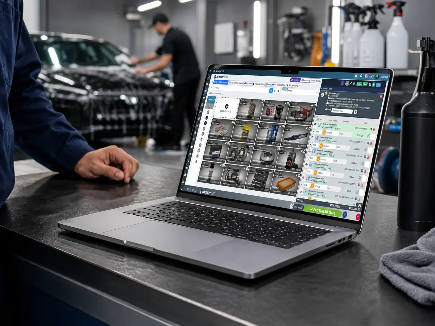 Punto de venta para autolavados con cobro de paquetes y servicios
