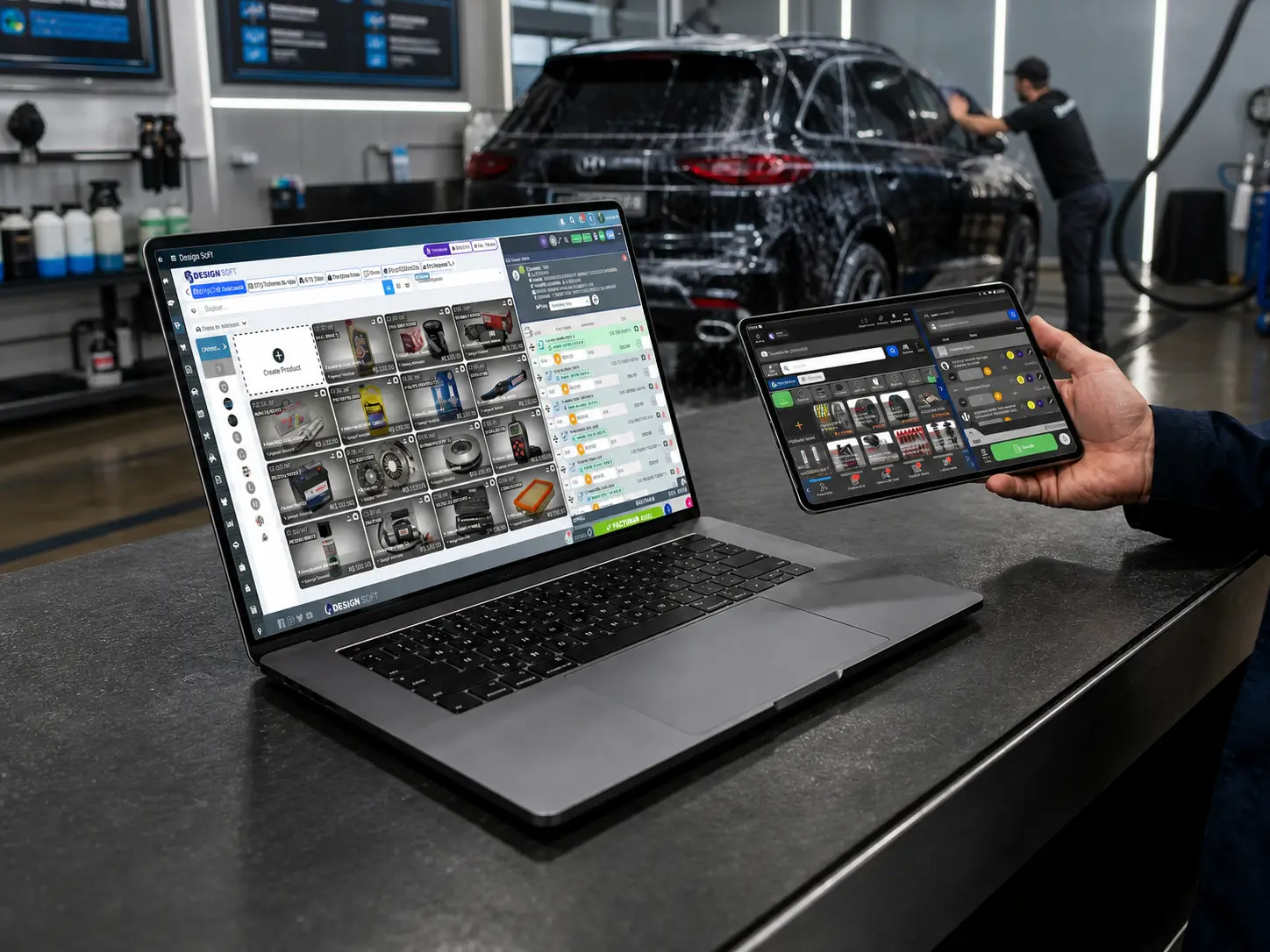 Punto de venta en tablet para autolavados