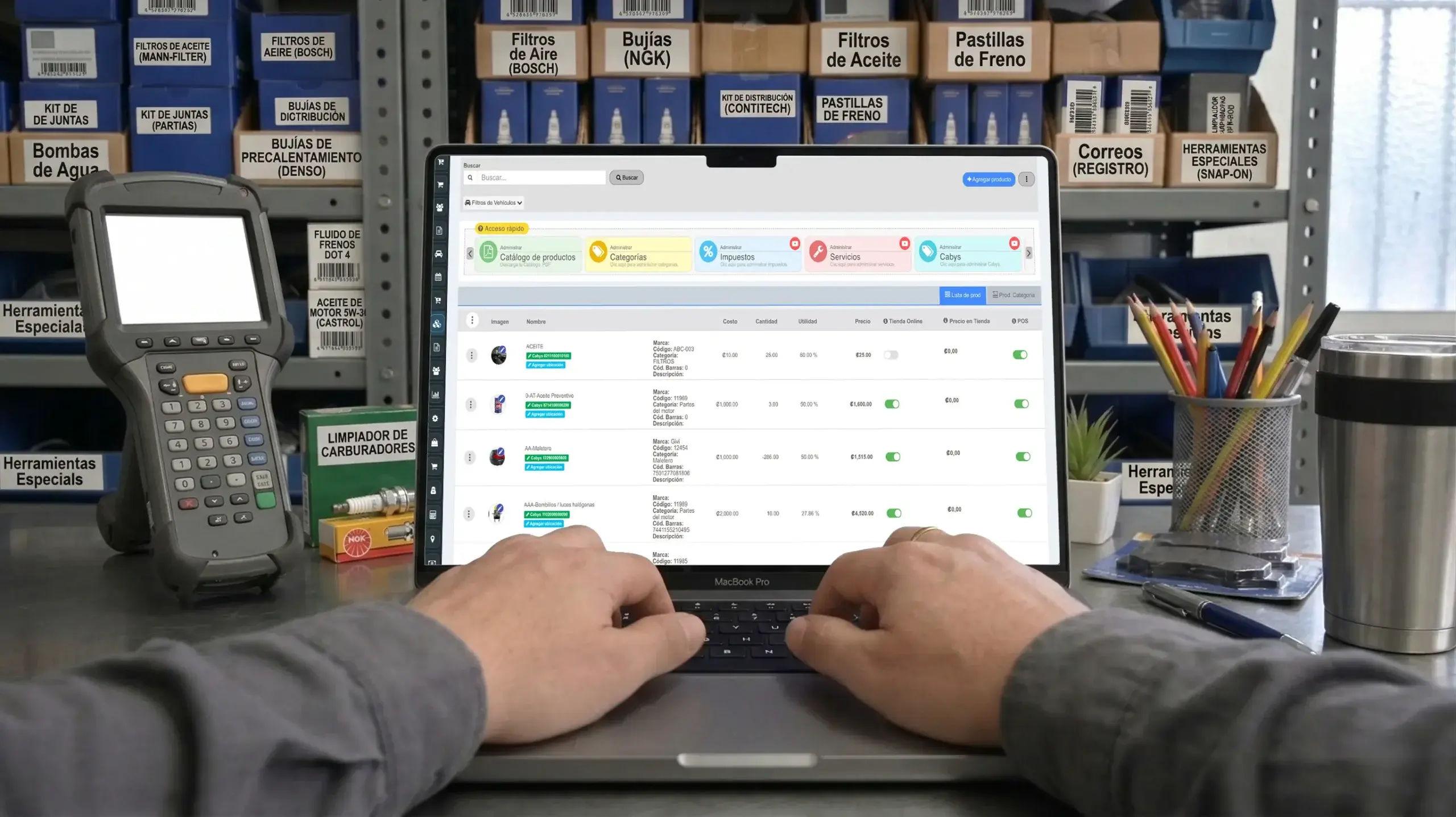 Software de inventario para talleres conectado al punto de venta y control de repuestos
