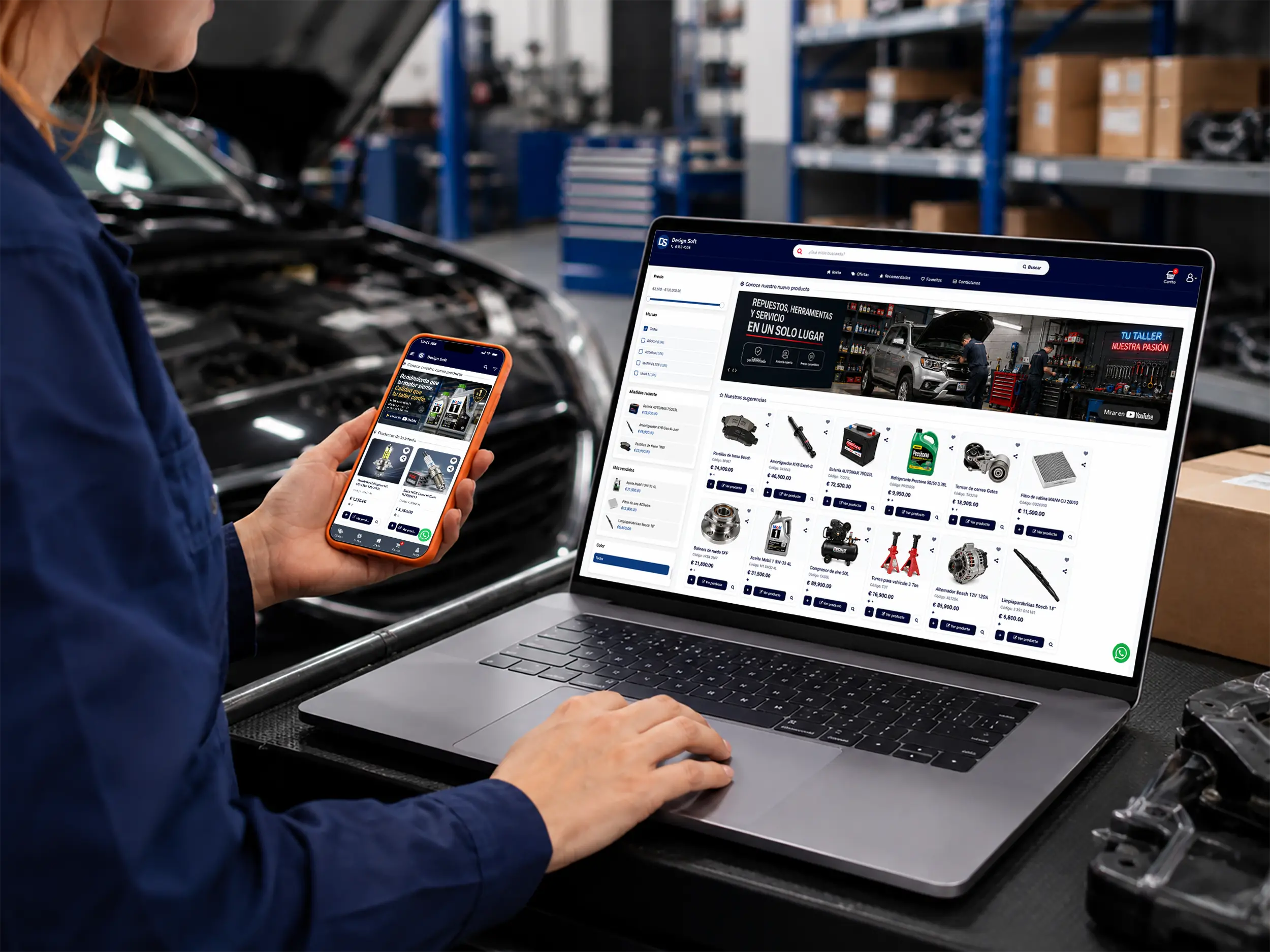 Tienda móvil para comprar llantas desde celular